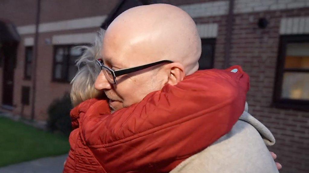 Vitaly Shevchenko hugging his mother