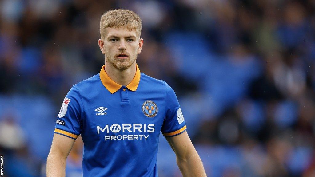 Shrewsbury Town striker Kieran Phillips