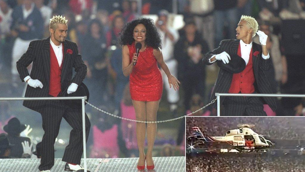 Diana Ross at the Super Bowl