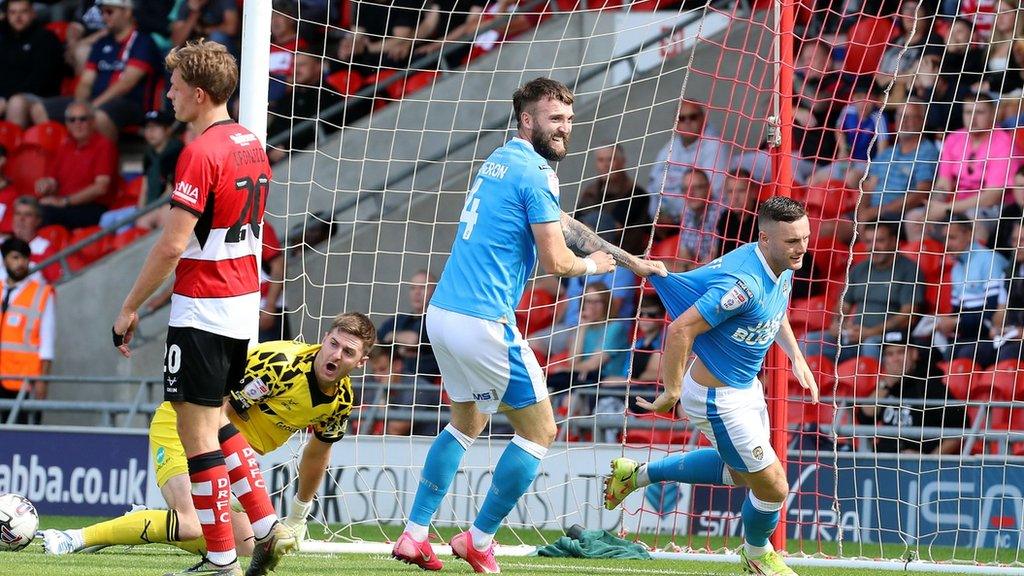 After 42 goals last season, Macaulay Langstaff got off the mark for Notts County with his first in League Two