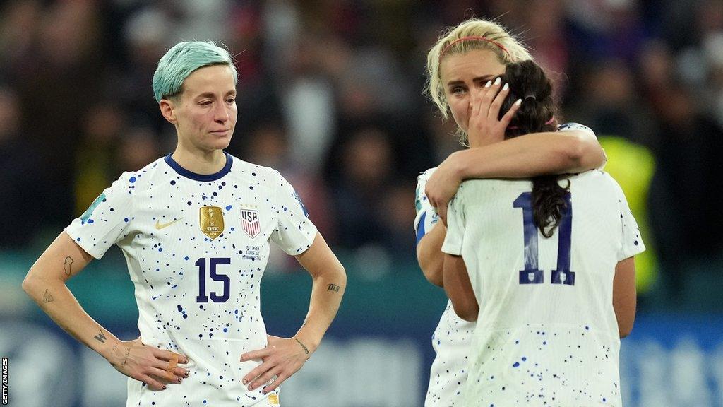 Megan Rapinoe, Lindsey Horan and Sophia Smith