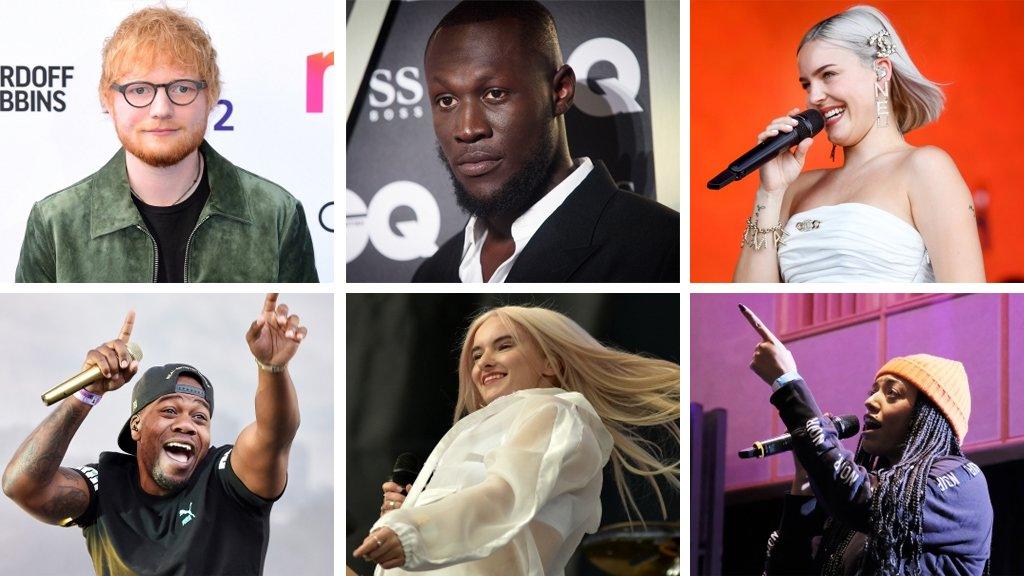 Ed Sheeran, Stormzy, Anne-Marie, Mahalia, Clean Bandit and Rudimental