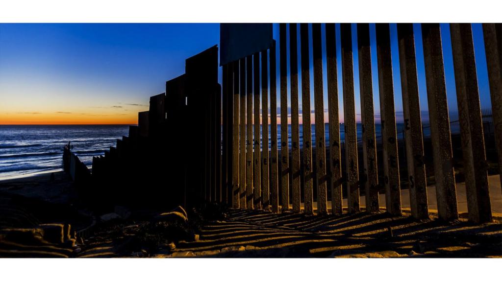 Border fence in California