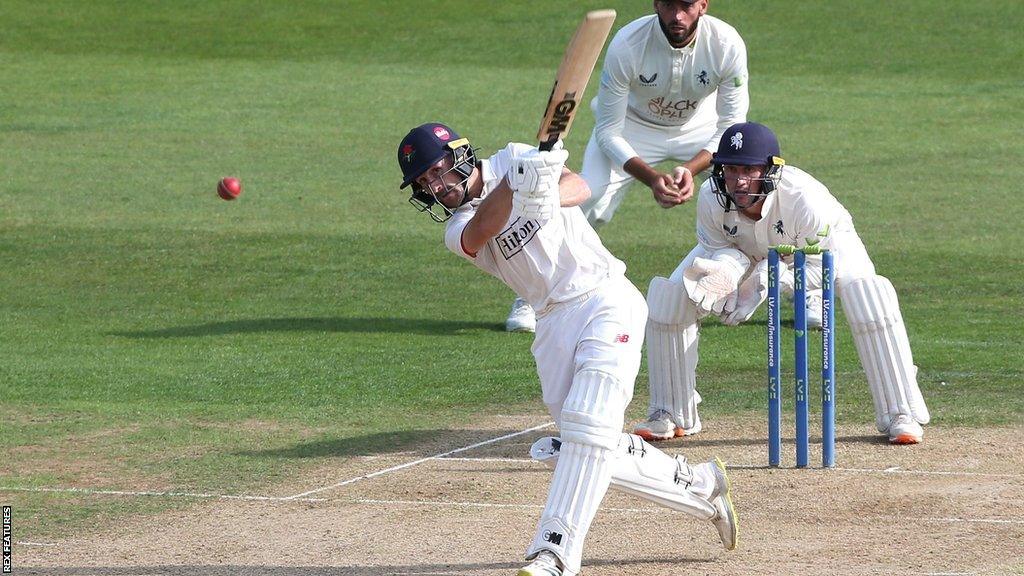 Josh Bohannon hitting a six