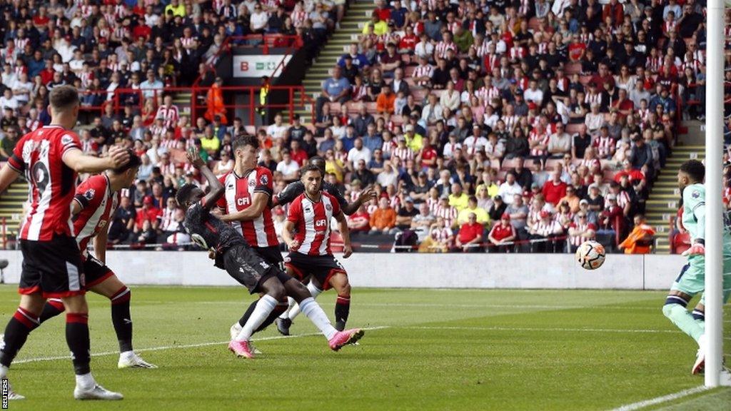 Odsonne Edouard scores for Crystal Palace against Sheffield United