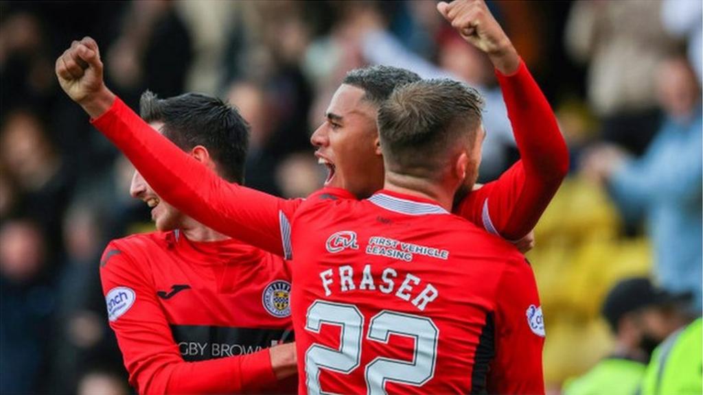 St Mirren celebrate