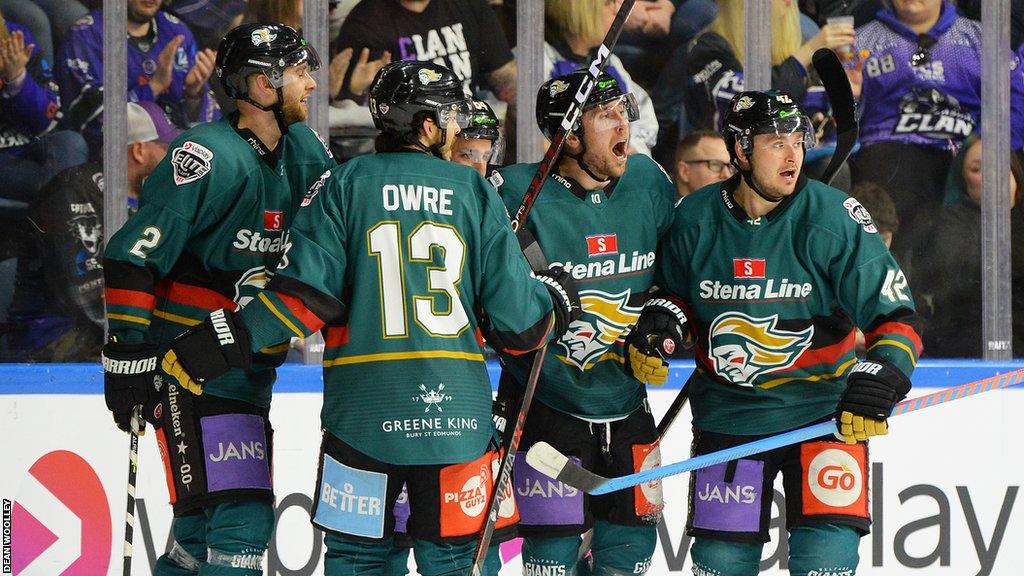 Belfast Giants celebrate early goal