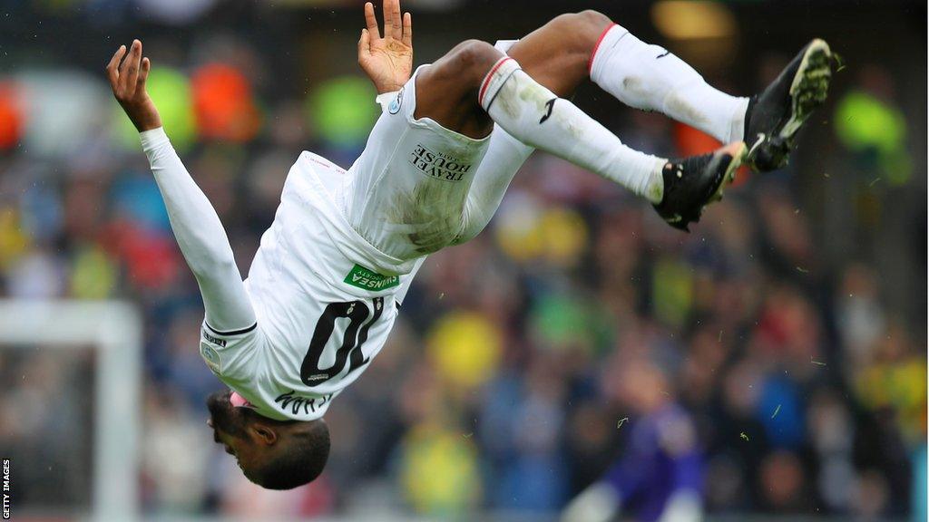 Olivier Ntcham celebrates his eighth goal of the season