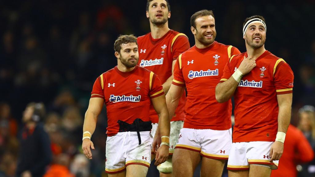 Wales players celebrate