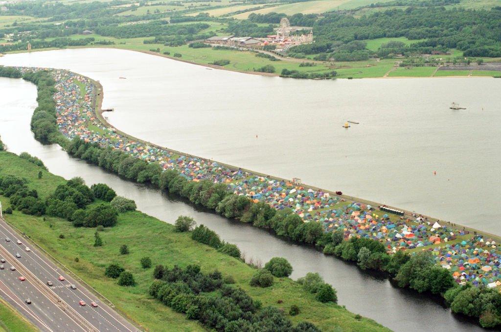 T in the Park campsite 1996