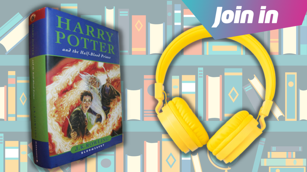 Harry Potter book and headphones