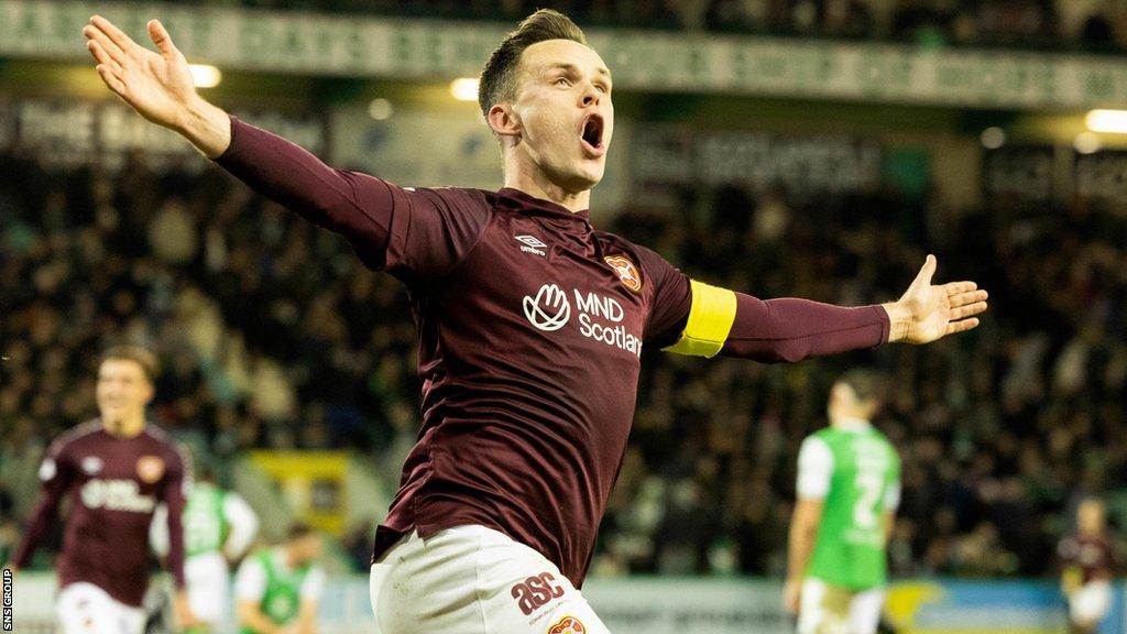 Hearts captain Lawrence Shankland