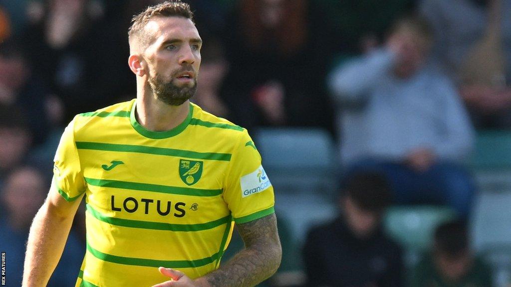 Norwich City defender Shane Duffy in action for the Canaries