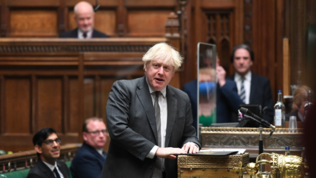 Boris Johnson in the House of Commons