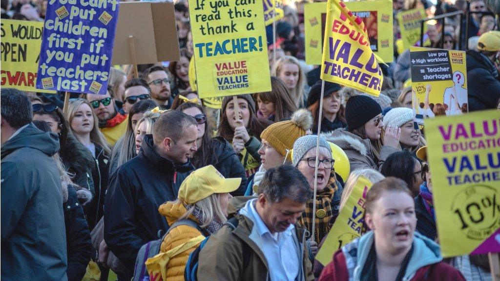 Scottish teachers' protest