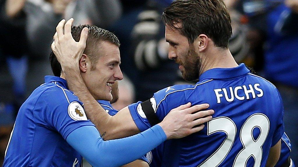 Jamie Vardy & Christian Fuchs