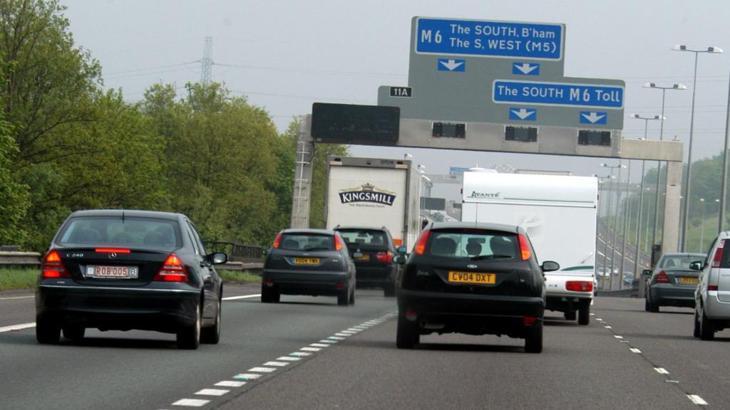 M6 at toll junction