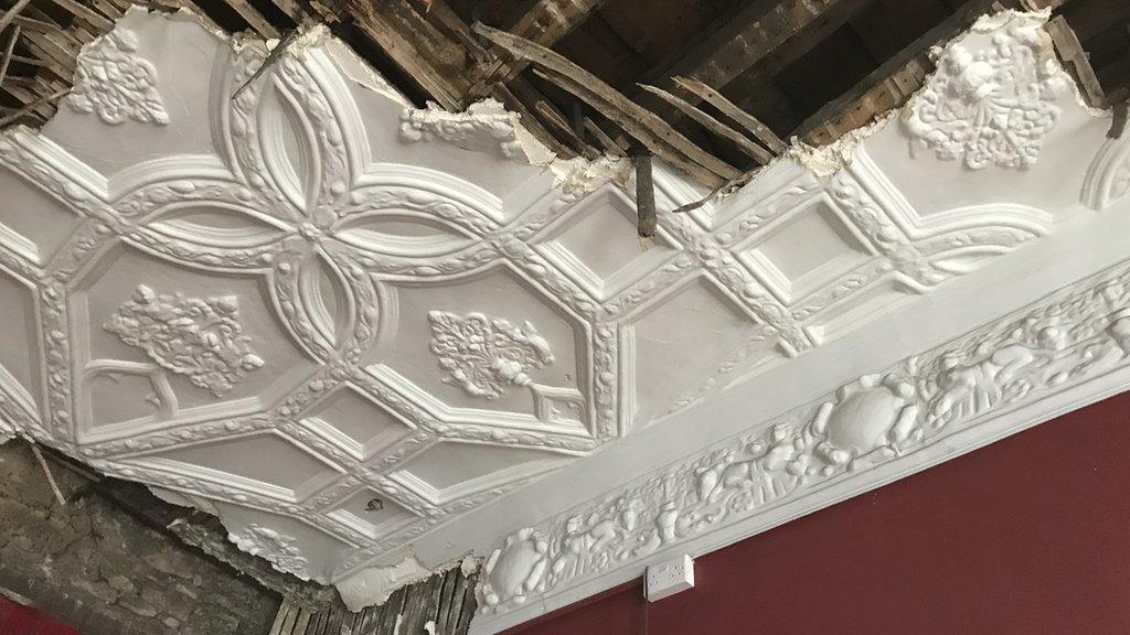 Jacobean ceiling, Small Street, Bristol