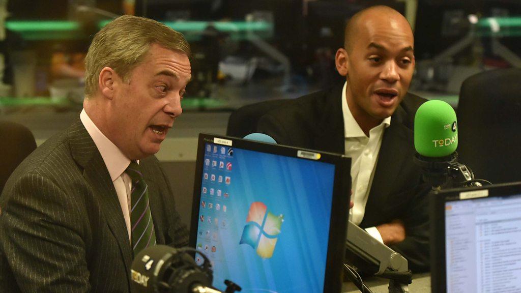 Nigel Farage and Chuka Umunna