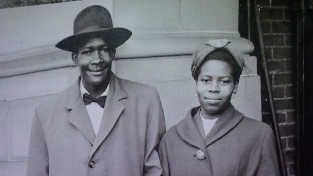 A photo on display at the Derby West Indian Community Association: Culture and Legacy exhibition