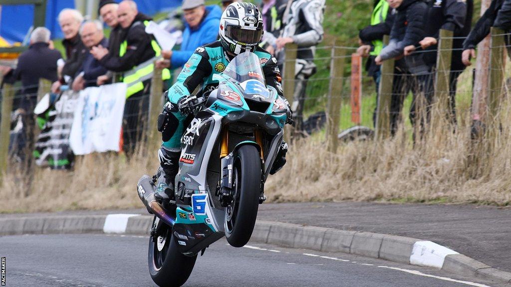 Michael Dunlop was a convincing winner of the second Supersport race