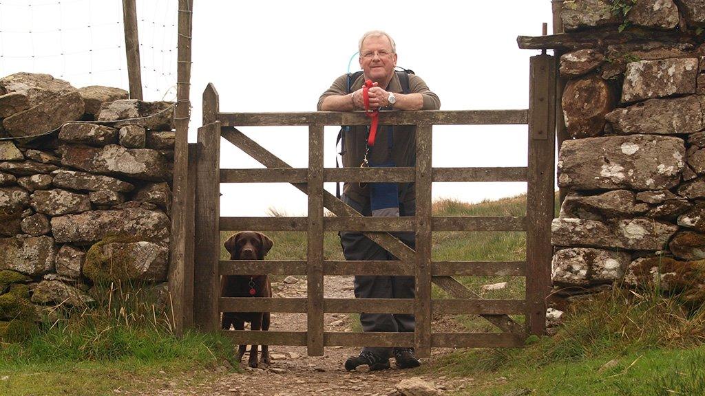 Dave Lockyer and his dog