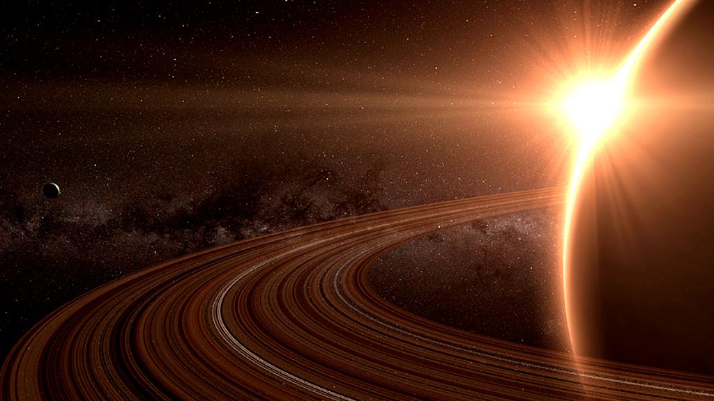 Artist impression of Saturn and its rings