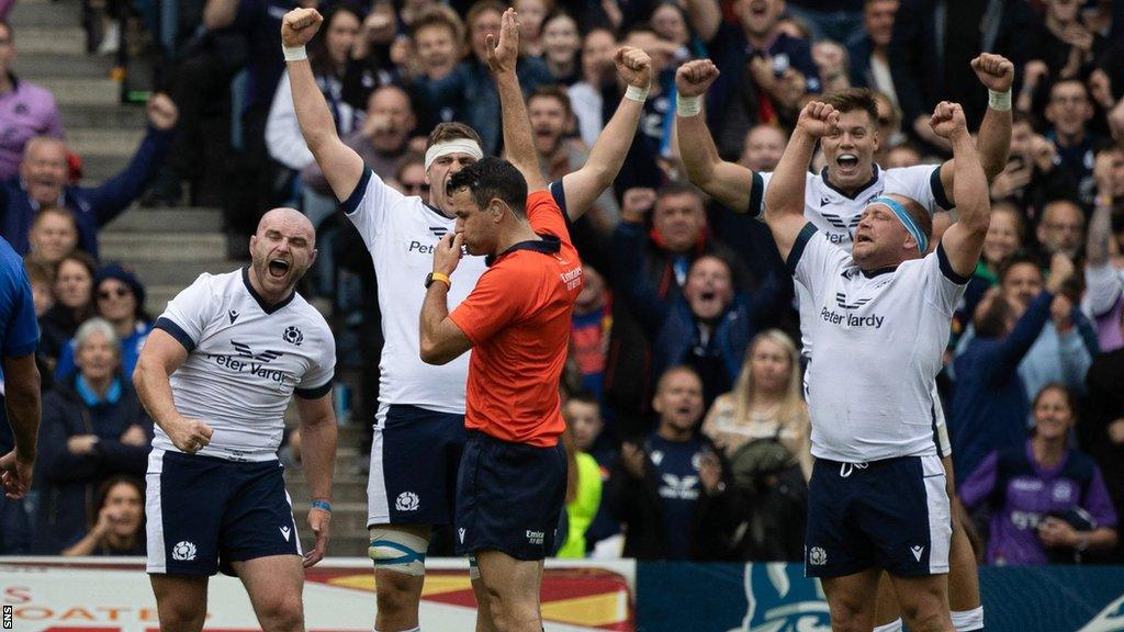 Scotland celebrate at full-time