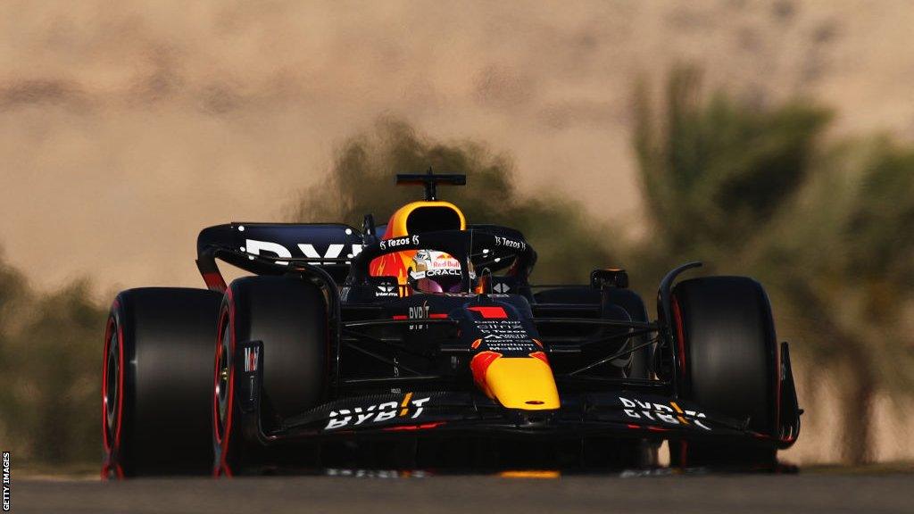 Current champion Max Verstappen in Bahrain