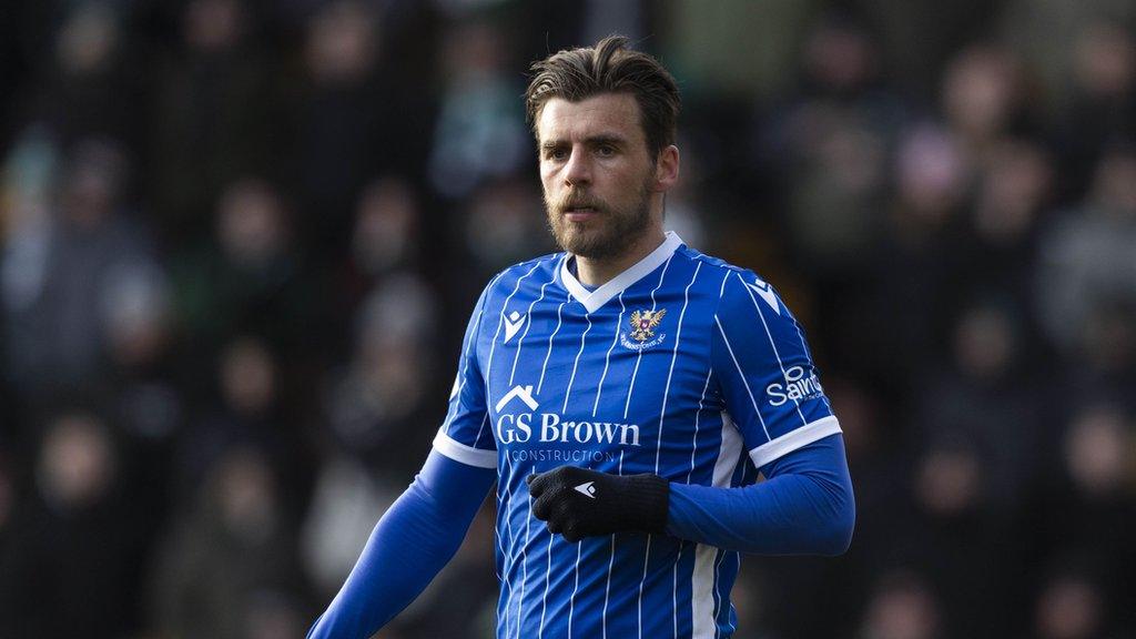 Graham Carey in action for St Johnstone