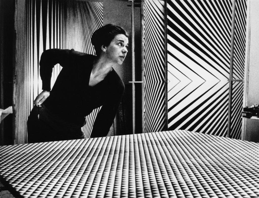 Bridget Riley in her studio