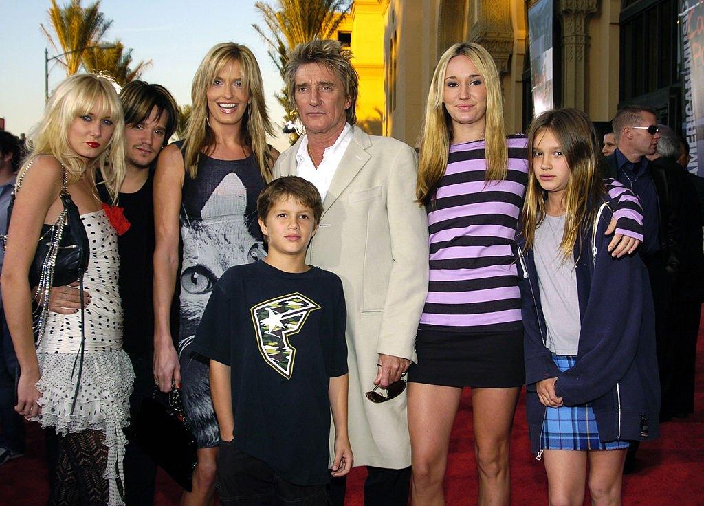 Rod Stewart and his family