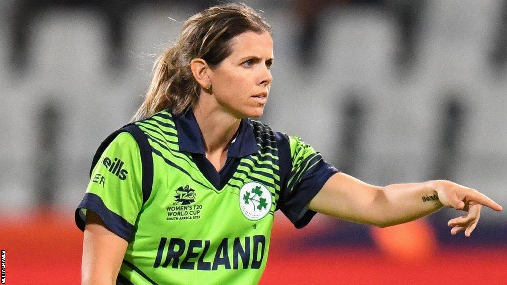 Eimear Richardson in action for Ireland during last year's World Cup game against Pakistan