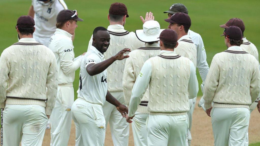 Kemar Roach took his season's wicket haul to nine in three matches