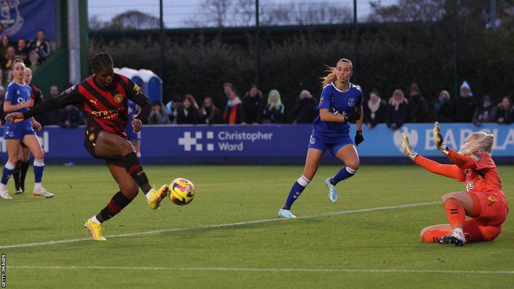 Khadija scores against Everton