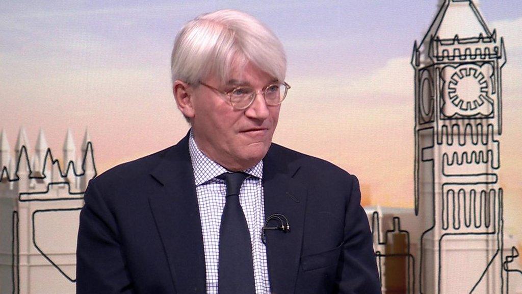 Andrew Mitchell speaking on Sunday with Laura Kuenssberg