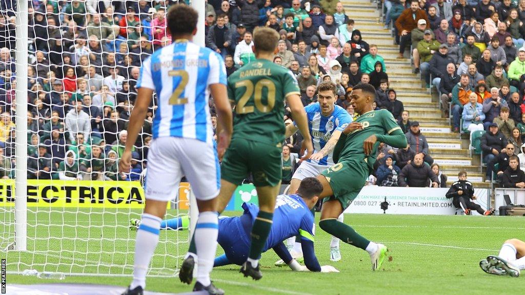 Morgan Whittaker scores Argyle's opener