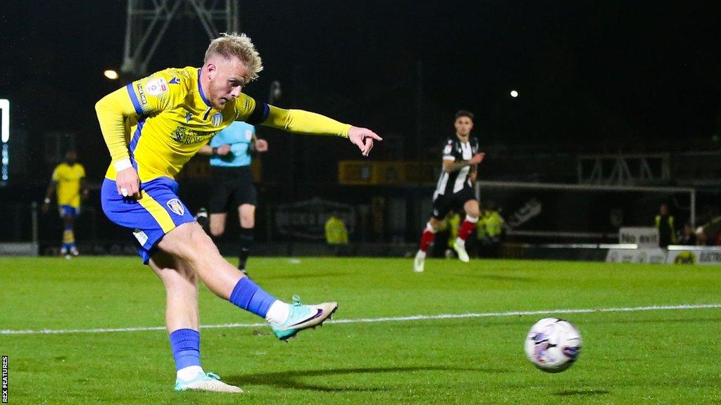 Joe Taylor scores for Colchester