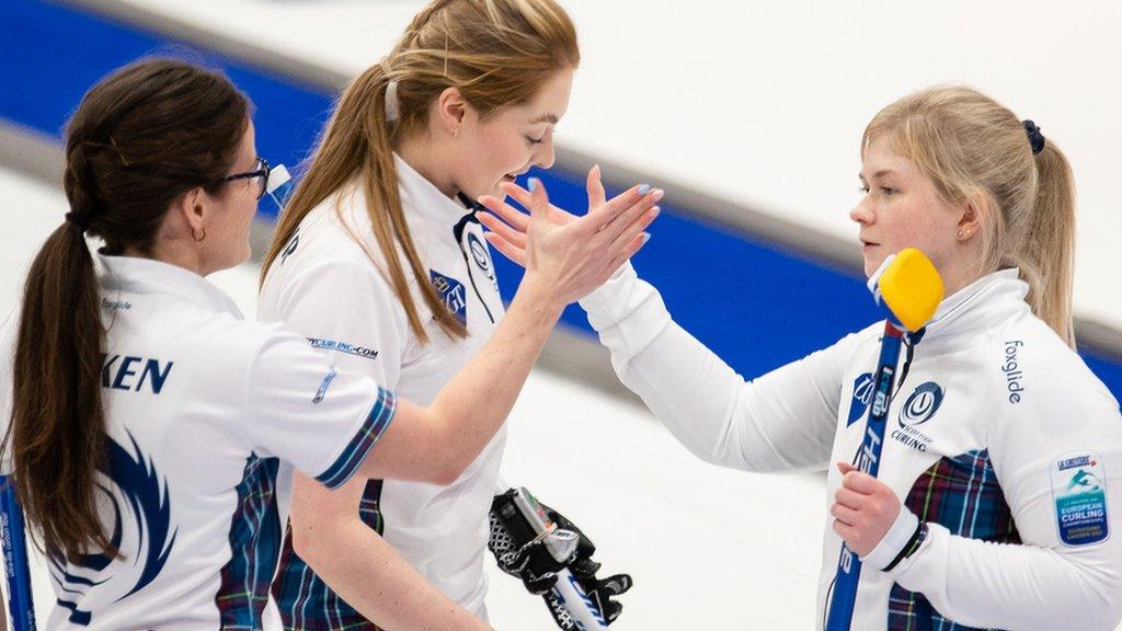 Rebecca Morrison (centre) and her team celebrate