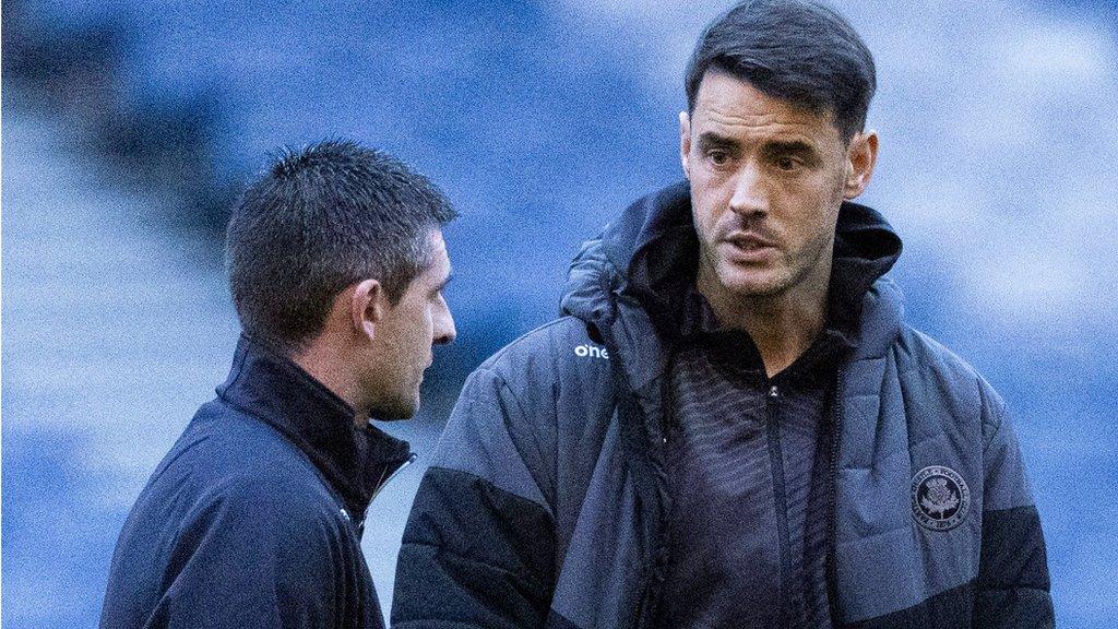 Partick Thistle manager Kris Doolan and captain Brian Graham