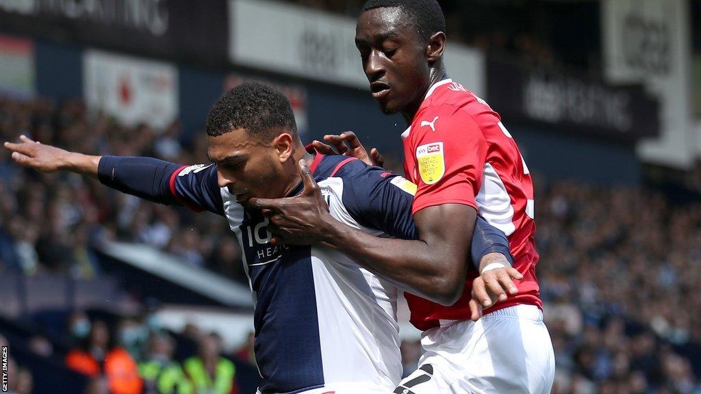 Jason Sraha (right) in action for Barnsley