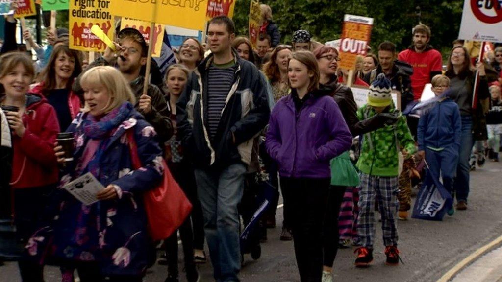 Bristol education cuts protest