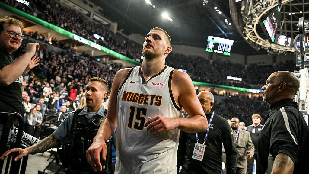 Nikola Jokic after defeat by the Minnesota Timberwolves in game four of the NBA Western Conference play-offs