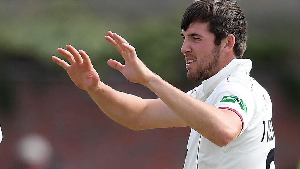 Somerset bowler Jamie Overton