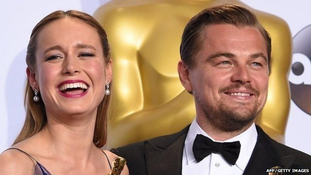 Brie Larson and Leonardo DiCaprio