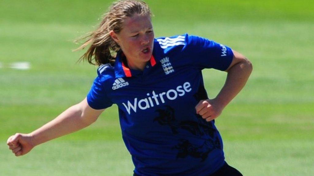 Anya Shrubsole in action for England