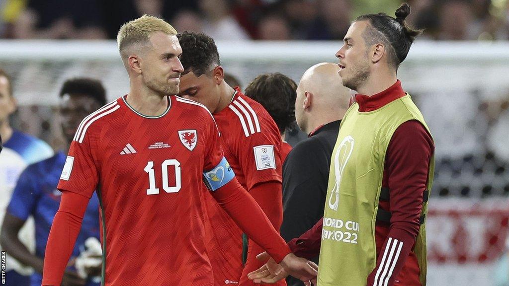 Aaron Ramsey and Gareth Bale after Wales' 3-0 loss to England