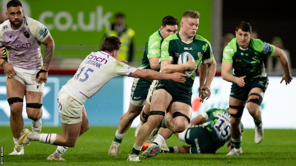 Tom Pearson in action for Northampton