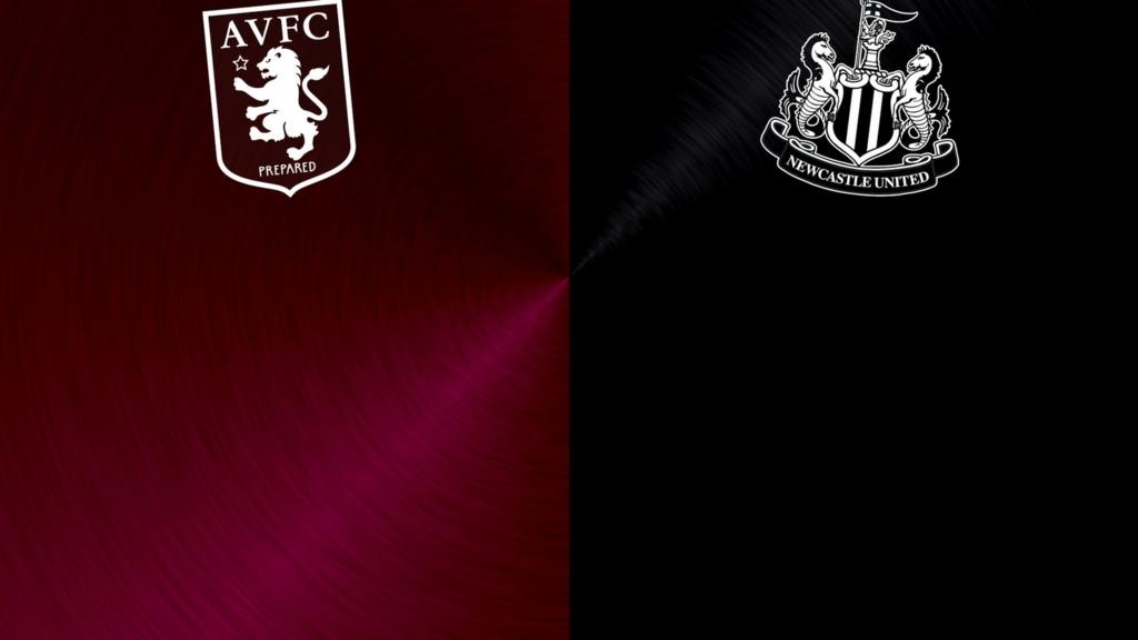 Aston Villa v Newcastle badges