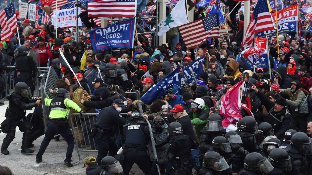 Police and rioters clashed for hours in the halls of Congress